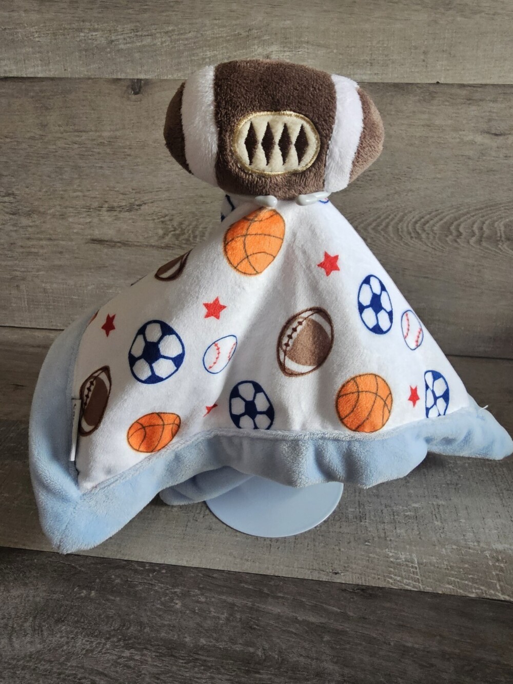Carters Football Sports Lovey Baby Security Blanket 14" Plush Stuffed Animal